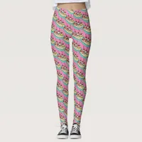 Cute Ice Cream Banana Split    Leggings