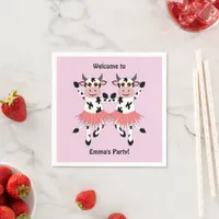 Cute and funny dancing cows  napkins