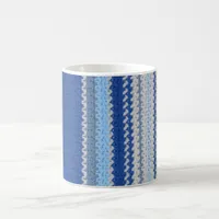 Crochet Pattern - Blue Stripes Coffee Mug