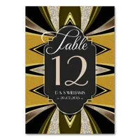 Art Deco Gold Coffee Chalkboard Table Number Cards