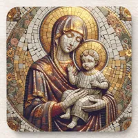 Blessed Mother Mary and Baby Jesus | Religoius Beverage Coaster