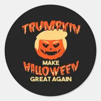 Trumpkin Make My Halloween Great Again Classic Round Sticker