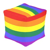 LGBT Rainbow Pride Flag Outdoor Cubed Pouf