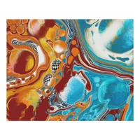 Planetary Bliss Fluid Digital Art     Faux Canvas Print