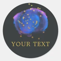 Night Sky Stars Space Fantasy Classic Round Sticker