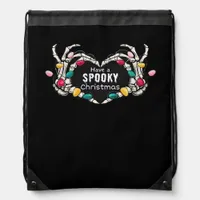 Skeleton Hand With Heart Classic Style Drawstring Bag