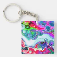 Marble Colorful Fluid Art    Keychain