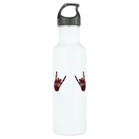 Skeleton Hand Heart Roll & Red Classic  Stainless Steel Water Bottle