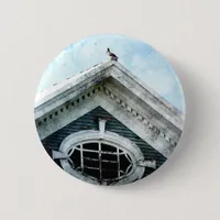 Old Window and a Pigeon Button