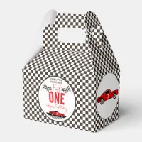 Fast One Race Car Boy 1st Birthday Party Favor Boxes