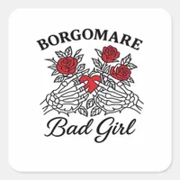 Bgm Bad Girl II Skeleton Heart Hands Edgy Vibe Square Sticker