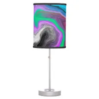 Colorful Marble Art Explosion   Table Lamp