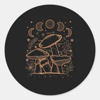 Goblincore Aesthetic Mushroom Fungi Academia Classic Round Sticker