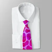 Purple and Pink Leopard Print  Neck Tie