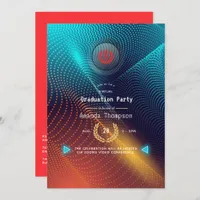 Futuristic Virtual Graduation Party Invitation