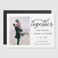 Script Better Together Minimalist Simple Photo Magnetic Invitation