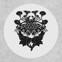 Moth Talisman - Whimsigoth Drawing - White Version Patch