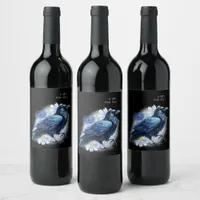 Goth Raven Dark Aesthetic  Wine Label