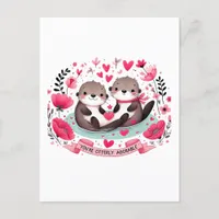 Adorable Otter pun Postcard