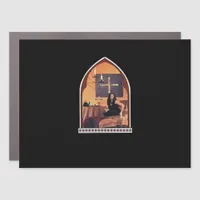 Whimsigothic Cathedral Window Classic Car Magnet