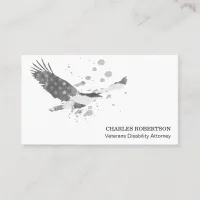 **  Flag  American Eagle Black White Simple USA Business Card