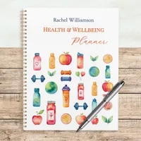 Colorful Personalized Health and Wellbeing Planner