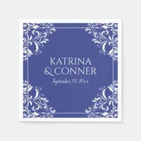 Elegant Wedding Napkins | Nadine (Royal Blue)