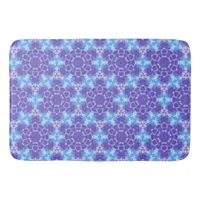 A Purple and Blue Tie Dye Pattern Bath Mat