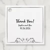 Timeless Handwritten Swan WeddingThank You Favor Tags