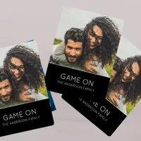 Game On Family Photo Modern Elegant  Poker Cards