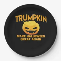 Trumpkin Make Halloween Great Again – Sloth Parody Paper Plates