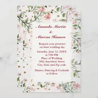 Japanese Cherry Blossoms Flowers Wedding Invitation