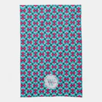 Pinky Red & Blue Pattern Kitchen dish cloth