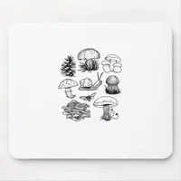 Cottagecore Aesthetic Goblincore Mushroom Snail Mouse Pad