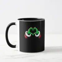 Funny Heart Hands Christmas Minimal Festive Style Mug