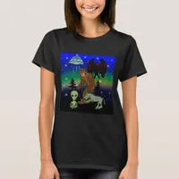 Cryptid Big Foot Alien Mothman UFO Chupacabra    T-Shirt