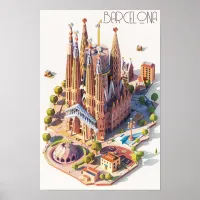 La Sagrada Familia Barcelona Poster