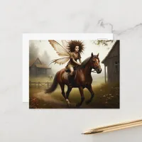 Fairy on Horseback Postcard