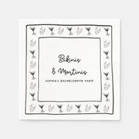 Bikinis & Martinis Personalize Bachelorette Party  Napkins