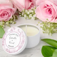 Light Pink Hydrangea Flowers Watercolor Wedding Mini Candle Favors