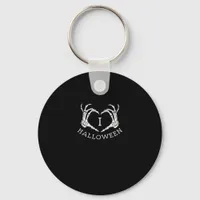 Halloween Skeleton Heart Fall Keychain