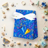 Festive Blue Party Star Confetti Favor Boxes