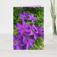Purple Lupines Floral Thinking of You Card