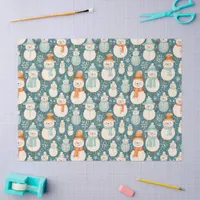 Merry Christmas  | Watercolor Snowmen Christmas Tissue Paper