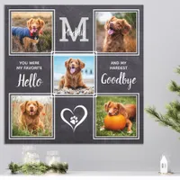 Personalized Pet Memorial Pet Loss Photo Collage Canvas Print