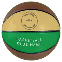 Basketball Club Name Logo Green Gold or Any Color