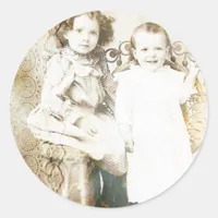 Sisters and Lace Classic Round Sticker