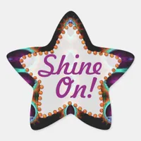 Shine On! Aqua Purple Star Sticker