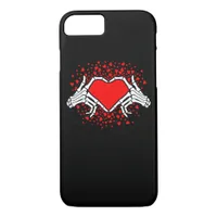 Funny Skeleton Hand Heart Valentines Day Playful iPhone 8/7 Case