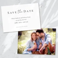 Modern Photo Calligraphy Wedding Save The Date